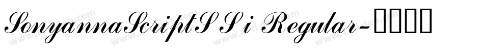 SonyannaScriptSSi Regular字体转换